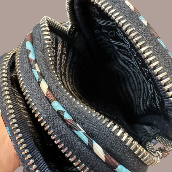 Prada Mini Messenger Tessuto Nylon Blue - Picture 7 of 12